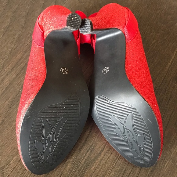 Custom-Made 3" Red Heels Shoes - Picture 8 of 10